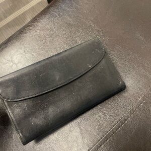 Vintage Coach black leather bifold leather wallet